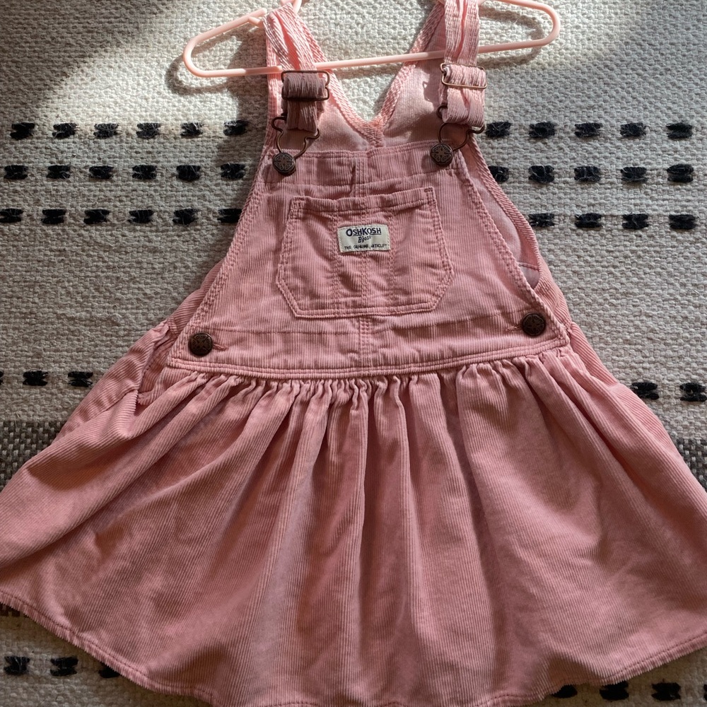 OshKosh B’Gosh pink corduroy overall dress